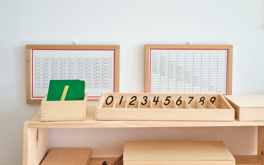 didactic materials for learning mathematics from a montessori school